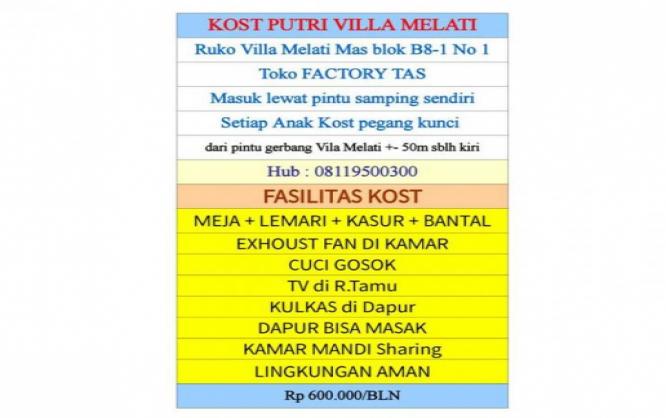 Kost Putri Vila Melati Image