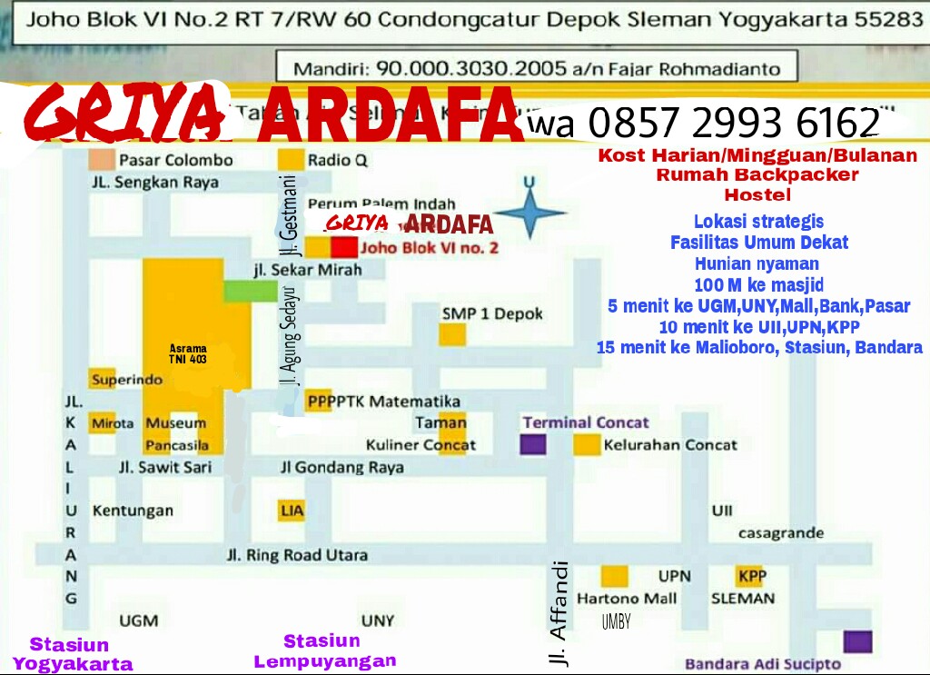 Griya Ardafa Kos harian hulanan tahunan Image