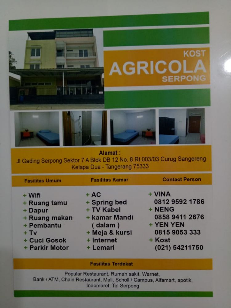 Kost Agricola Serpong Image